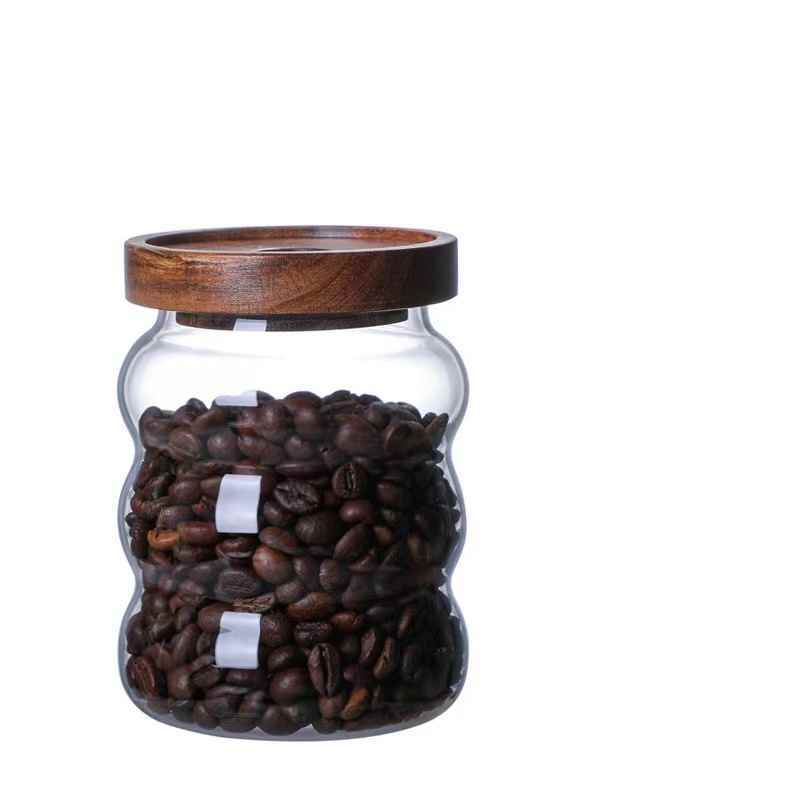 Glass Tea Food Grade Candy Coffee Bean Storage Jar