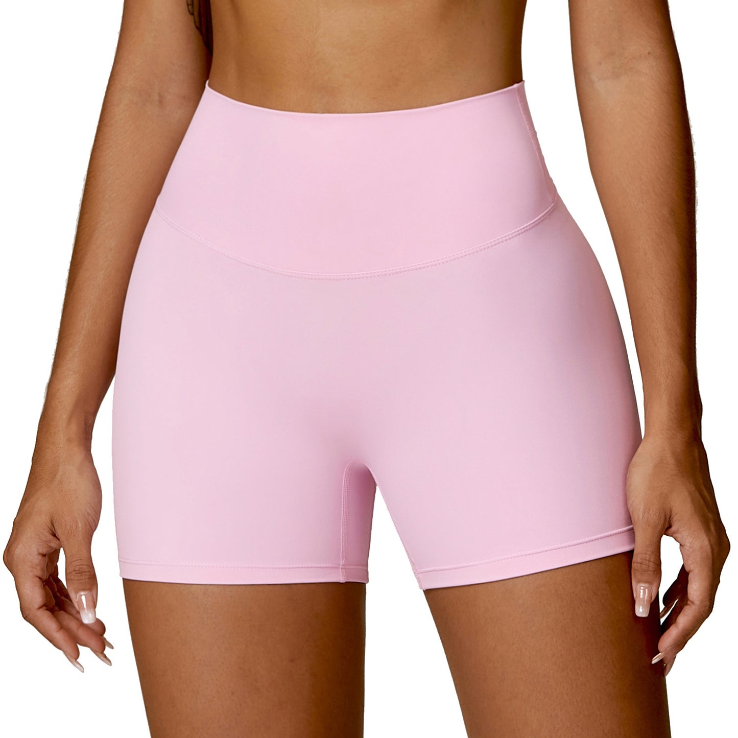 Running Fitness Tight Sports Brushed High Waist Yoga Shorts