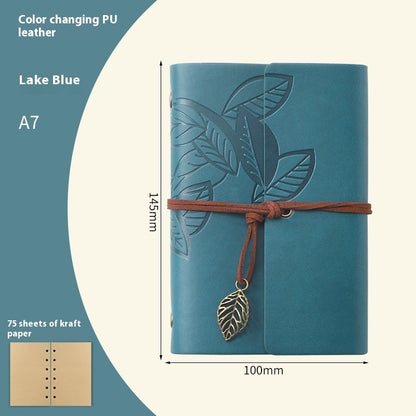 Creative Notebook Stationery One Leaf Zhiqiu Travel Diary Book Loose Leaf Vintage Leaves One Piece