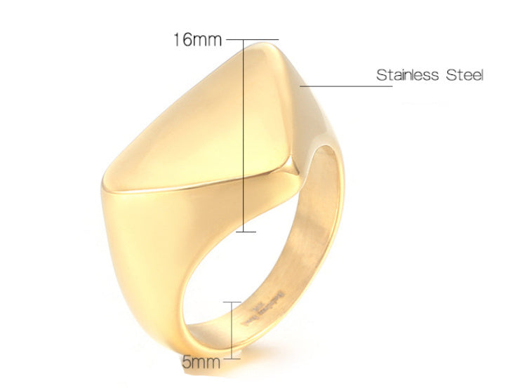 Fashion Triangle Stainless Steel Men's Ring