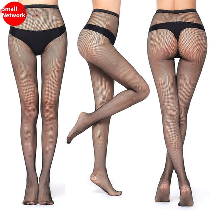 Plus Size Fishnet Stockings Black Silk Female Four Seasons Thin Super Elastic Romper