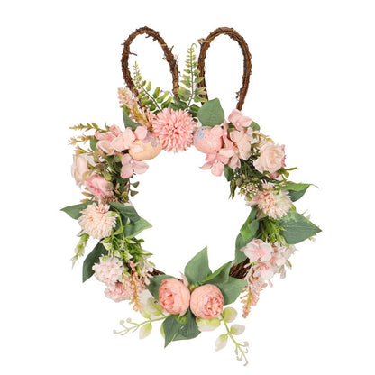 Easter Egg Simulation Wreath Easter Chrysanthemum Rabbit Modeling Decorative Pendant