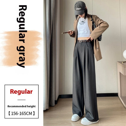 Black Suit Pants Women's Wide-leg Pants Straight Casual Pants