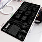 Black And White Desk Mat Gaming Mouse Pad Large Mousepad Gam