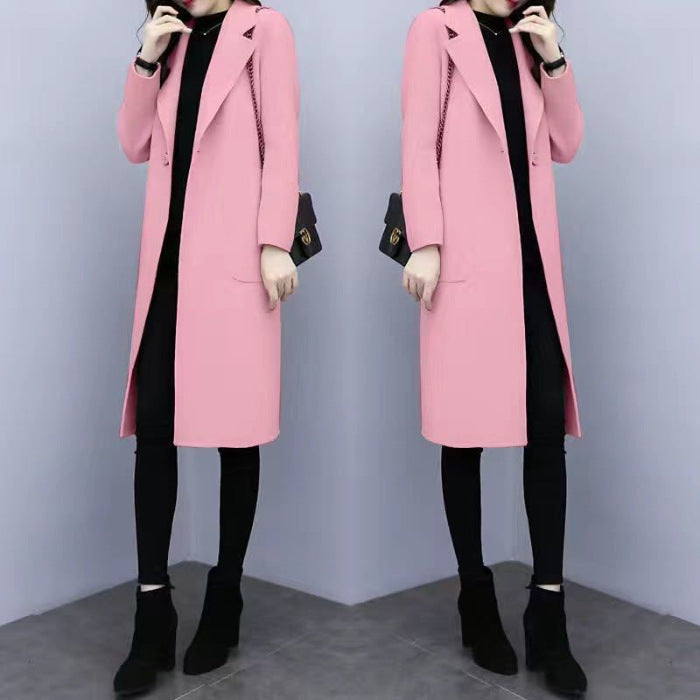 Mid-length Loose Wool Overcoat Women's Coat