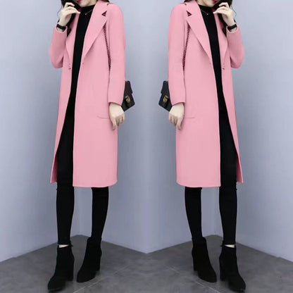 Mid-length Loose Wool Overcoat Women's Coat