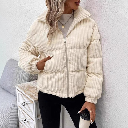 Fashionable Warm Corduroy Jacket Casual Loose