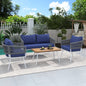 4-piece Bohemian Rope Terrace Furniture Set