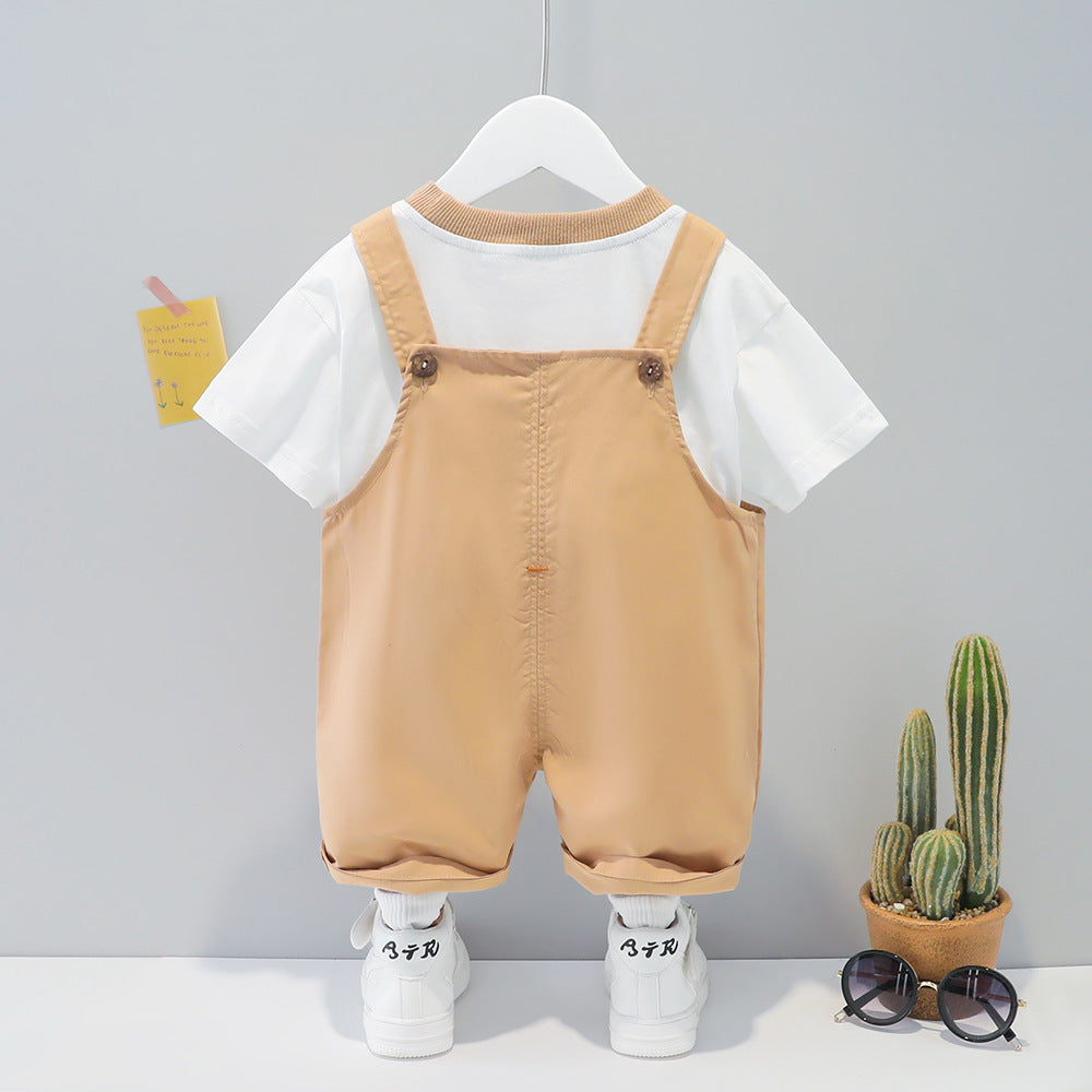 Kinderkleidung Männer und Frauen Baby Sommer Cartoon Kurzarm Overalls