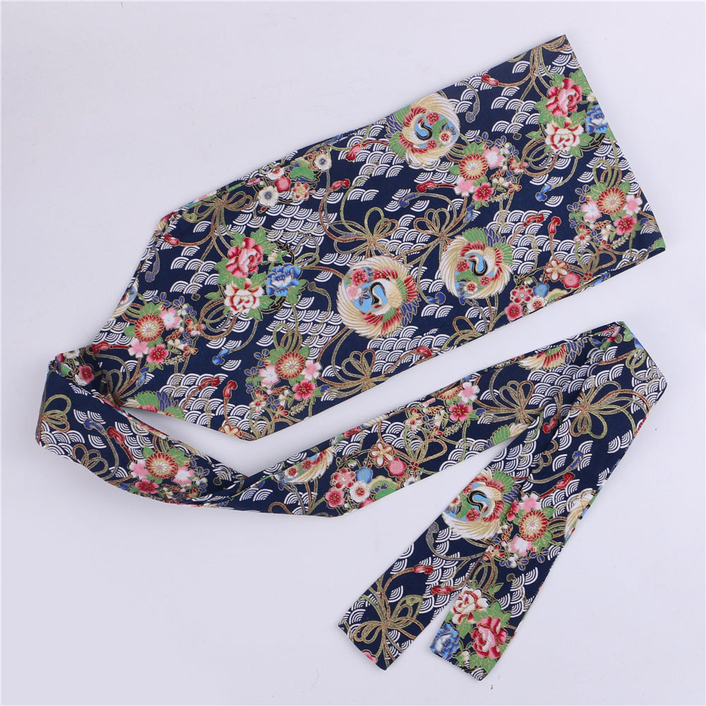 Hanfu Slimming Cotton And Linen Waist Vintage Belt