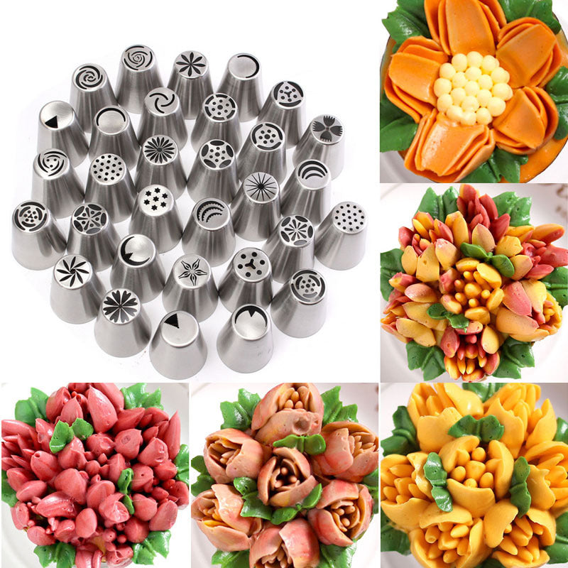 DIY Series Stainless Steel Christmas Decorating Mouth 30 Variety of Cakes Decoration Tools