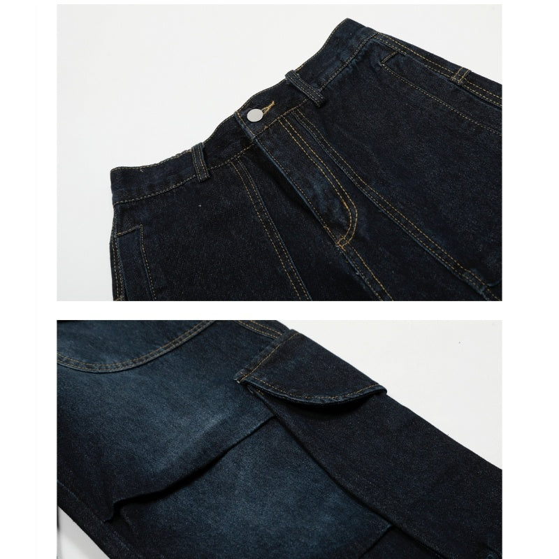 American Vintage Crumpled Cargo Jeans