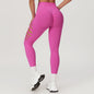 European And American Hollow Seamless Skinny Yoga Pants Peach Hip High Waist Fitness Pants