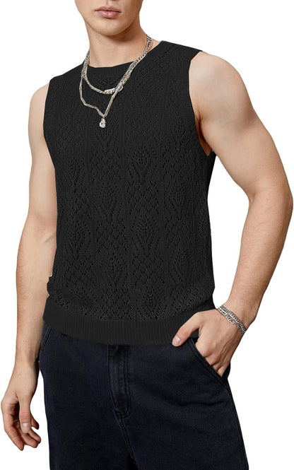 Men's Knitted Hollow Breathable Vest