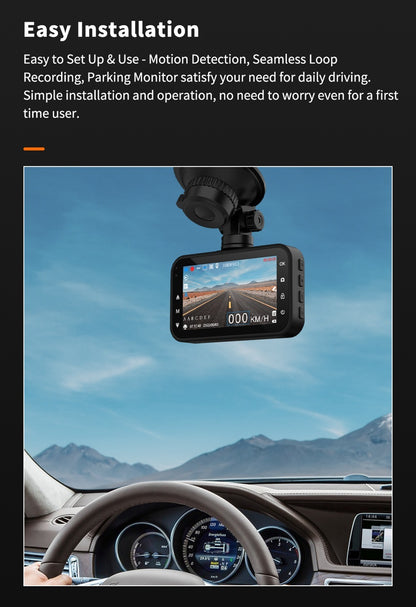 Dash Cam Front And Rear Car Camera Dual Dashcam 1080P FHD