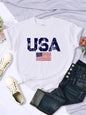 Damen T-Shirt mit Aufdruck „American Letters“ von American Stars and Stripes