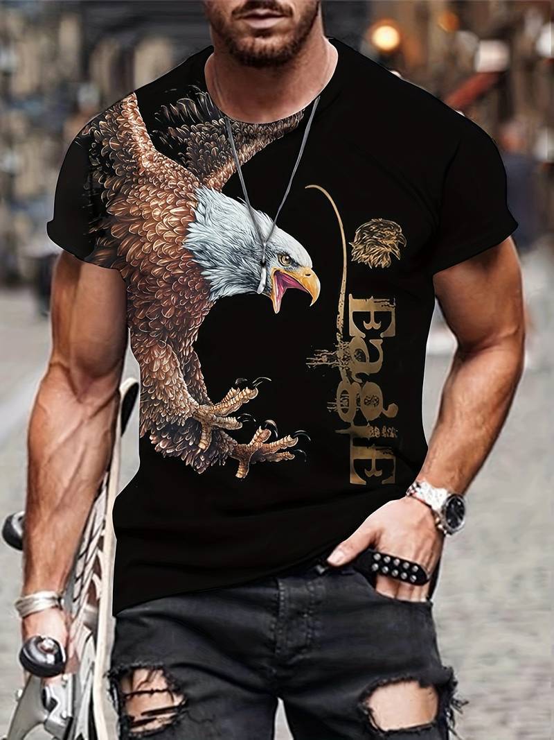 Men's Eagle Print Fashion Print T-shirt