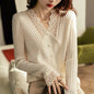 Inner Lace Knitted V-neck Bottoming Shirt