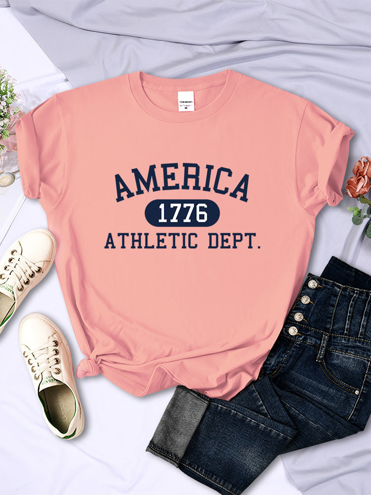 American Sports Department Letter T-shirt