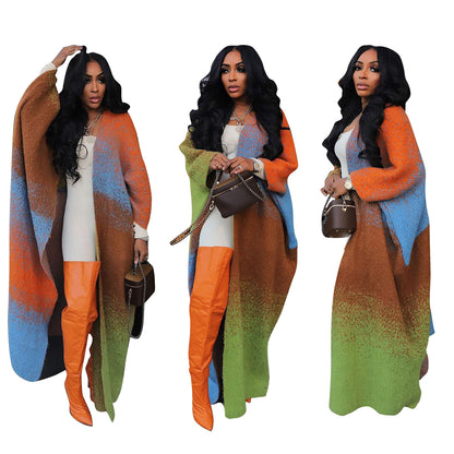 Casual Loose Knitted Long Women's Coat