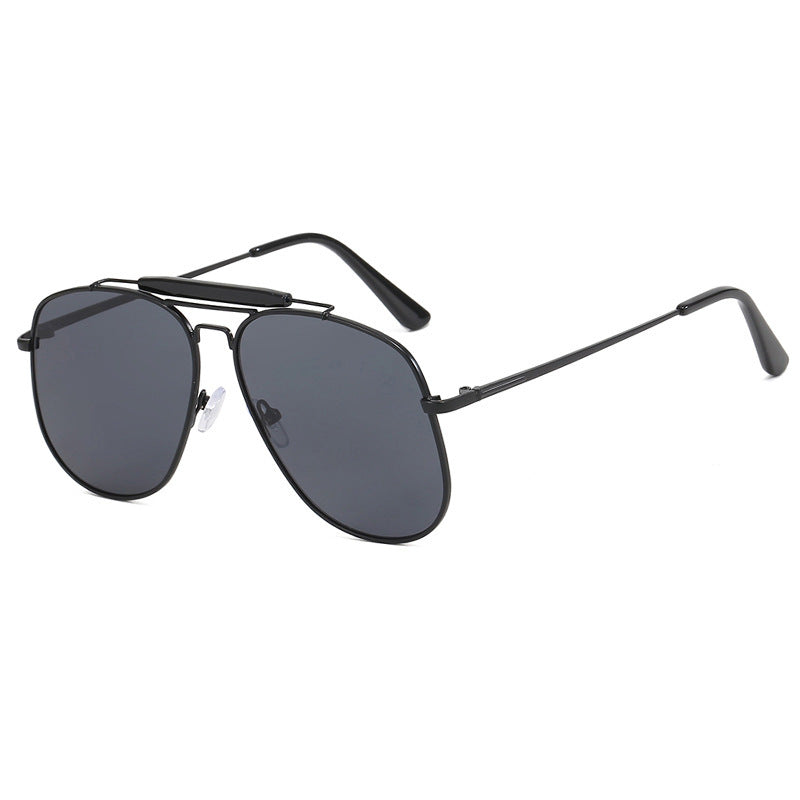 Double Beam Large Frame All-match UV-proof Sunglasses