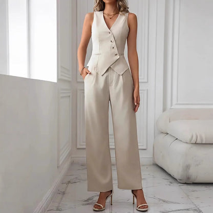 Women's Fashion Casual Vest Suit Pants Suit