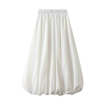 New Elastic Waistband Slimming Lantern Bud Skirt Female