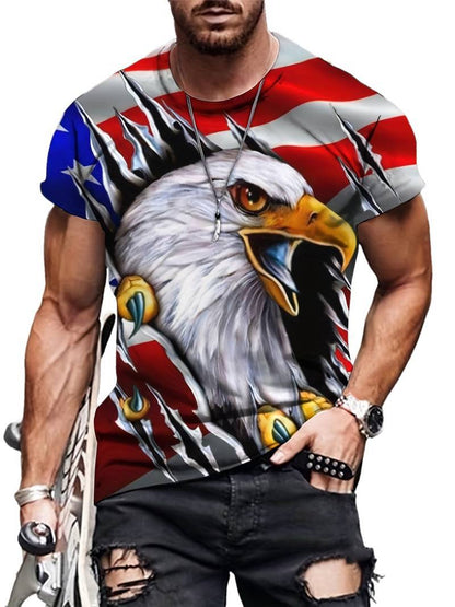 Men's Eagle Print Fashion Print T-shirt