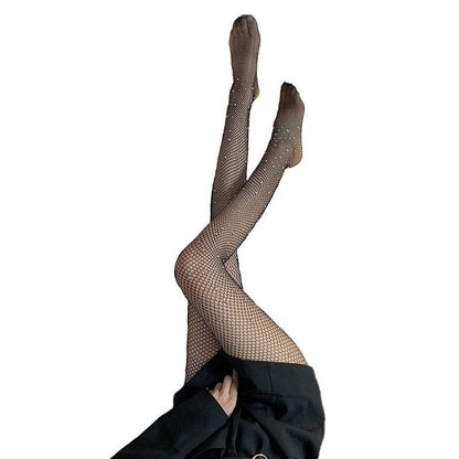 Plus Size Fishnet Stockings Black Silk Female Four Seasons Thin Super Elastic Romper