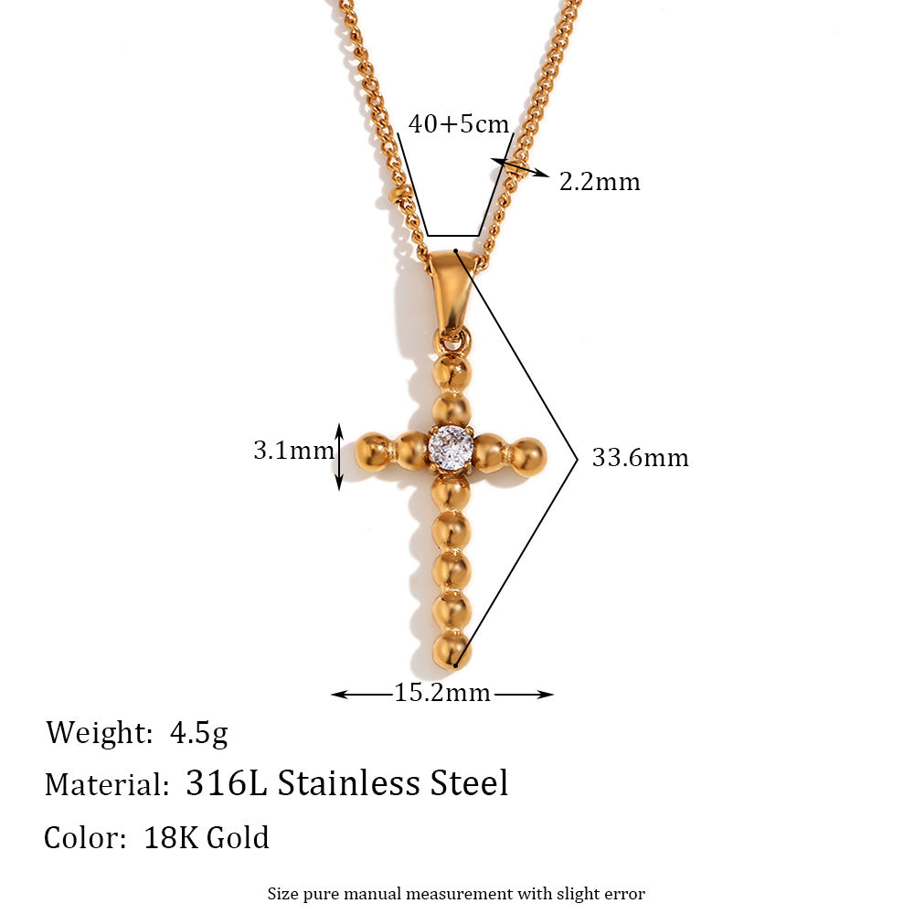 European And American Fashion Retro Cross Necklace