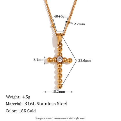 European And American Fashion Retro Cross Necklace