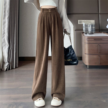 Women's Casual Solid Color Loose Japanese Style Wide Leg Pants