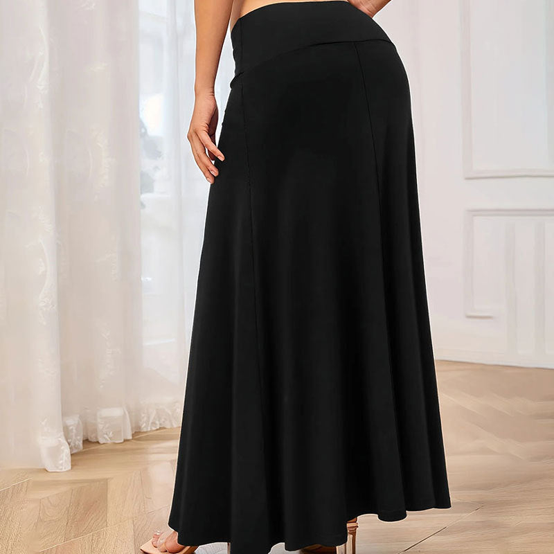 Fashionable Knitted Solid Skirt Women