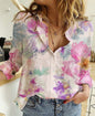 Women's Fashionable Simple Printed Long-sleeved Shirt