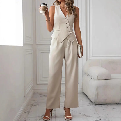 Women's Fashion Casual Vest Suit Pants Suit