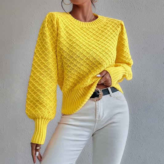 Round Neck Pullover Long Sleeve Sweater