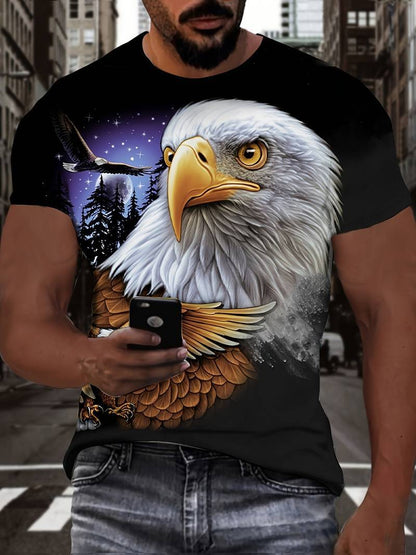 Men's Eagle Print Fashion Print T-shirt