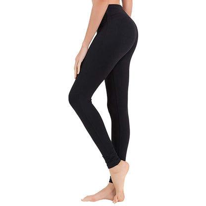 Einfarbige, verkürzte Leggings mit hoher Taille