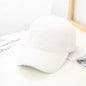 Korean Style Solid Color Light Board Lambswool Baseball Cap For Women