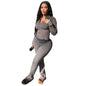 M20783 Women's Clothing Sunken Stripe Long Sleeve Temperament Commute Solid Color Two-piece Set