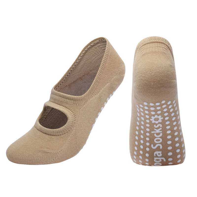 Female Simple Plus Size Backless Invisible Yoga Socks