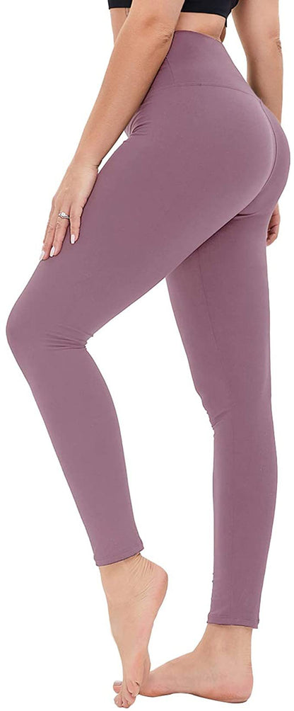 Einfarbige, verkürzte Leggings mit hoher Taille