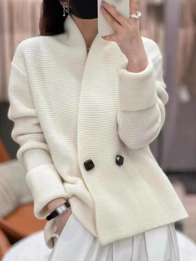 Women's Knitted Wool Cardigan Autumn And Winter Sweater