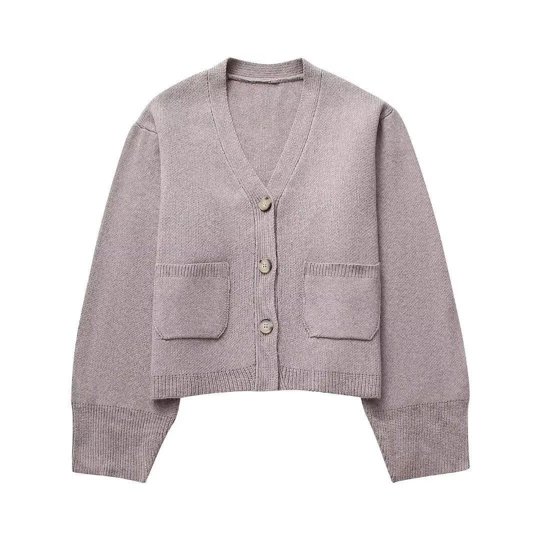 Women's Fashion Simple Style Knitted Jacket