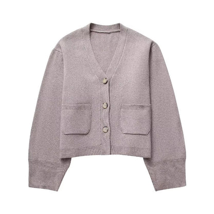 Women's Fashion Simple Style Knitted Jacket