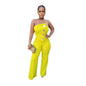 Women's Tube Top Wide Leg Jumpsuit