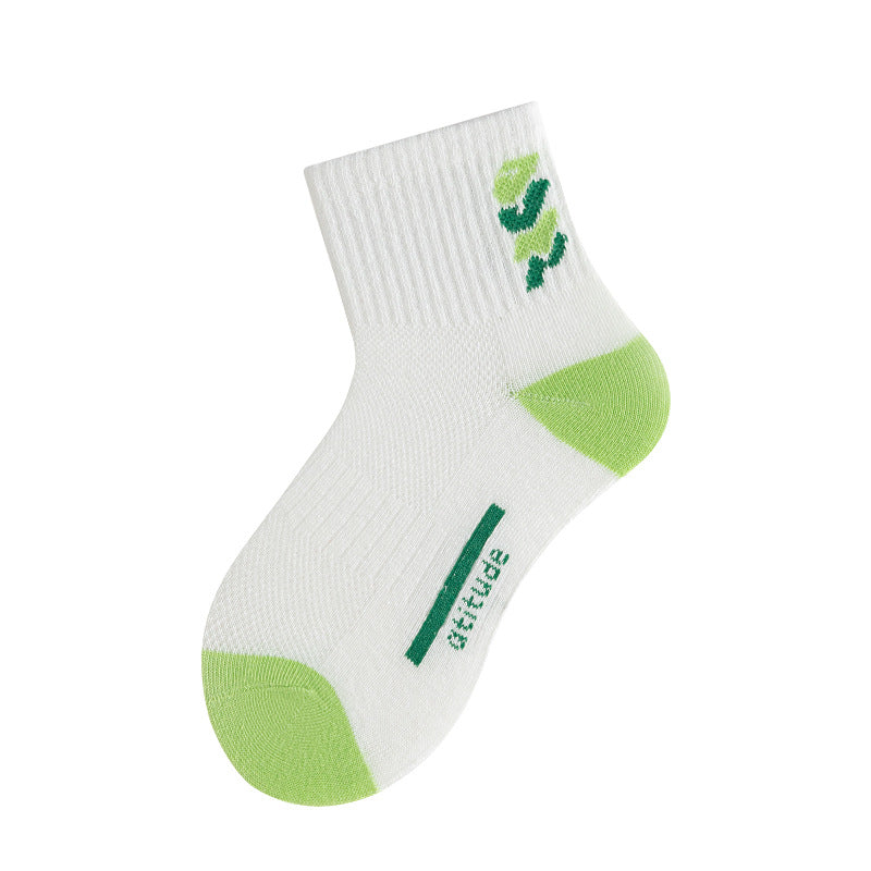 Letter Stripes Boy Sport Mid-calf Length Sock