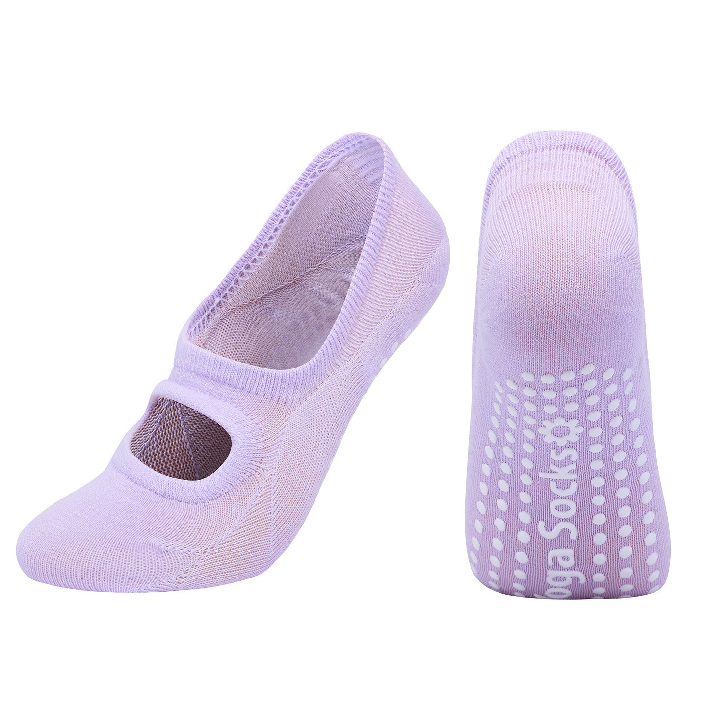 Female Simple Plus Size Backless Invisible Yoga Socks