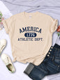 American Sports Department Letter T-shirt