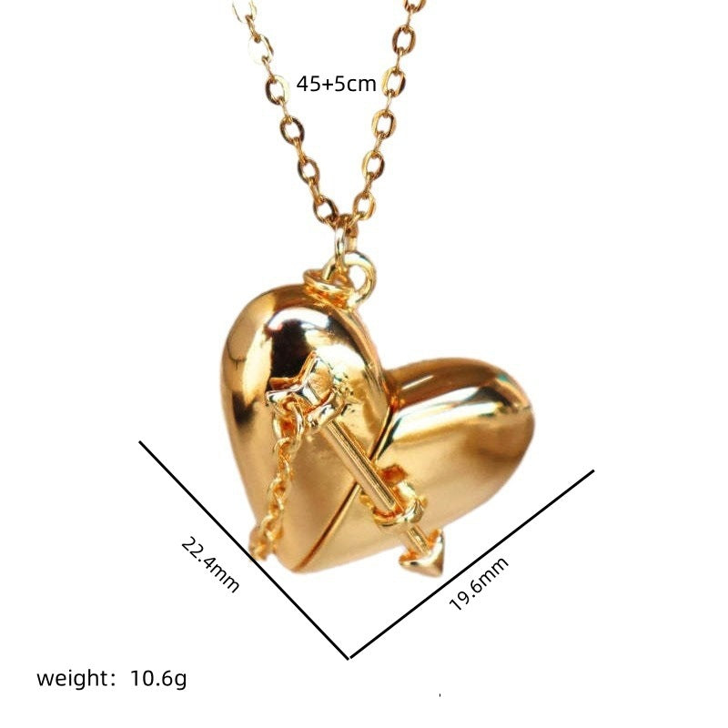 Valentine's Day Love Photo Box Pendant Necklace